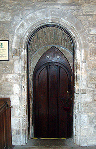 Doorway to the vestry from the south aisle February 2012